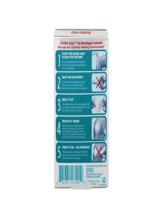Johnson & Johnson Band-AID Adhesive Bandages Large Hydro Seal Hydrocolloid Gel Strips, Seal to Heal, 1.7x2.7 in, 6 CT (Pack of 2) - Image 3